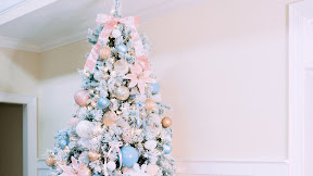 Pink And Blue Christmas Tree