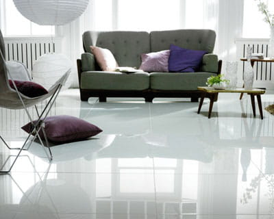 Carrelage poli brillant