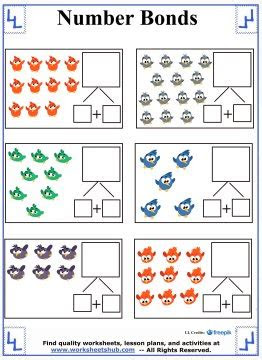  kindergarten math number bond worksheets and activities kindergarten