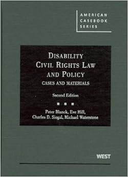 Disability Civil Rights Law And Policy Cases And