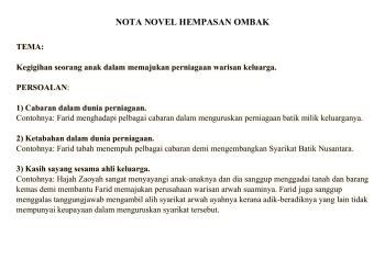 Nota Novel Hempasan Ombak