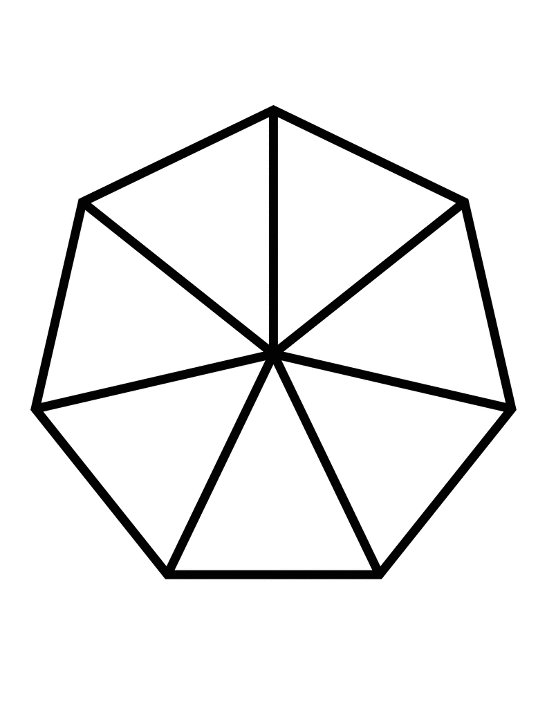 Fractions of 7-sided Polygon | ClipArt ETC