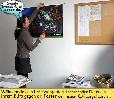 Svenja Svendura Kawasaki KLX250 Poster