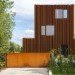 Corten steel, Corten, DMAO Architecten, corten house, belgium, perforated metal, lamella, outdoor patio,