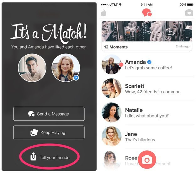 But Tinder already has a share button!
