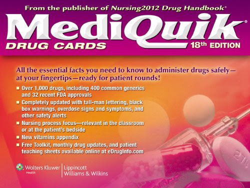 MediQuik Drug Cards, by Lippincott Williams &  Wilkins