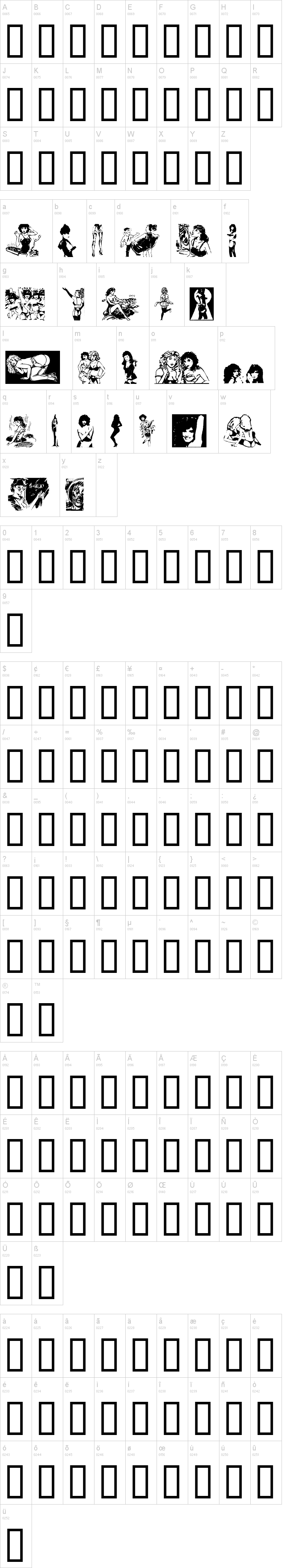 Porno Dingbats (they put the 'x' in px )