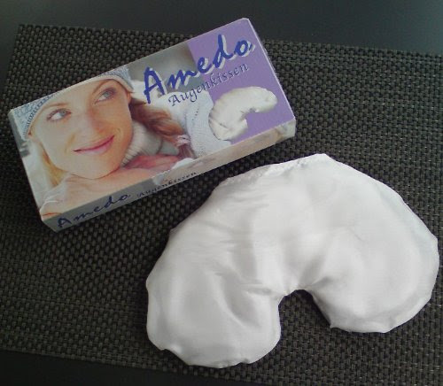 Augenkissen mit Augentrost und Amaranth mit Seidenbezug