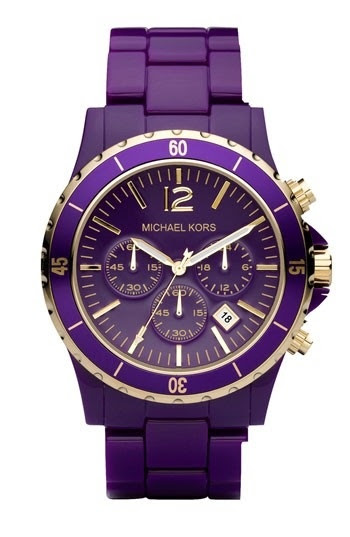 Michael Kors Purple/Gold Watch ... Quiero uno asi NOW!