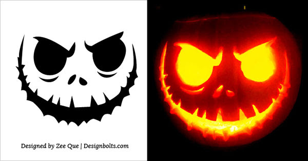 10 Free Scary Halloween Pumpkin Carving Stencils, Patterns & Ideas 2017