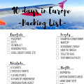 Travel Packing List For 10 Days