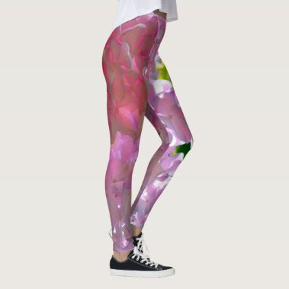 Radiant pink Hydrangeas Leggings