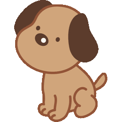 シンプルタッチ子犬 No 126 シンプル犬のイラスト アイコン 条件付フリー素材集 スマホなど携帯電話対応