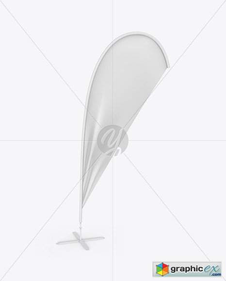 Download Matte Teardrop Flag Mockup Half Side View Free Download Vector Stock Image Photoshop Icon