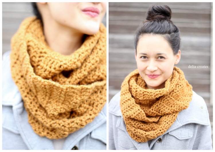Double Crochet Infinity Scarf Free Pattern