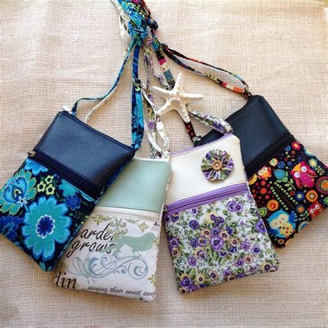 finished sewing small crossbody bags