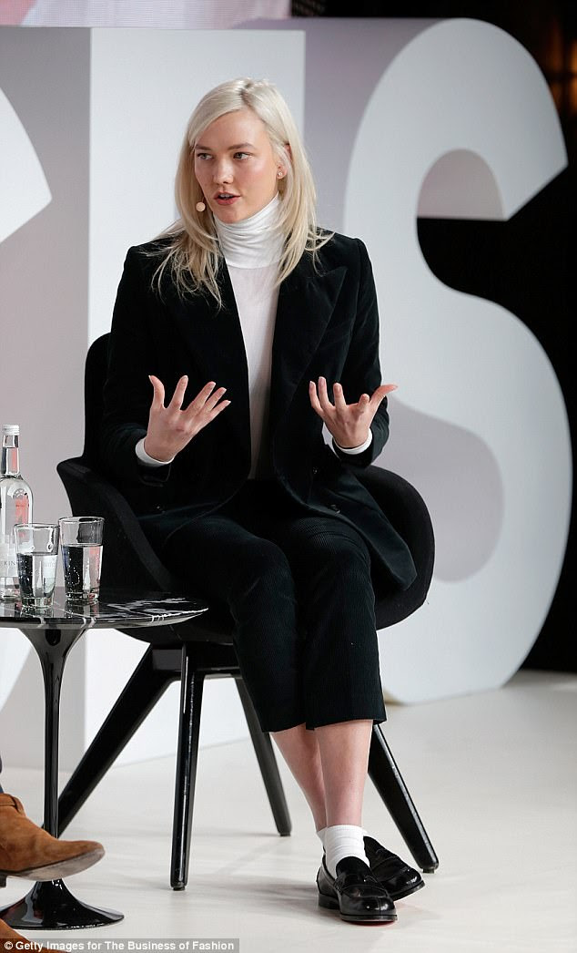 Fashion icon: Karlie has been in town to talk about her business, Kode with Klossy, at the Business Of Fashion