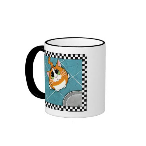 Oliver | Hungry Ginger Tabby Cat | Cat Art mug