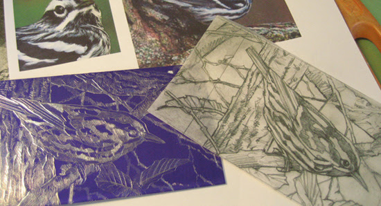 black and white clouds drawing. Drypoint etching of a lack