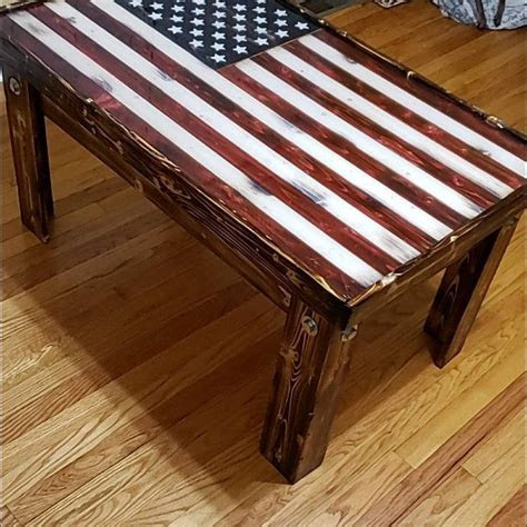 vintage american flag coffee table etsy coffee table farmhouse