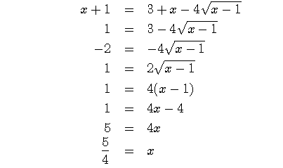 Solving Equations Algebraically