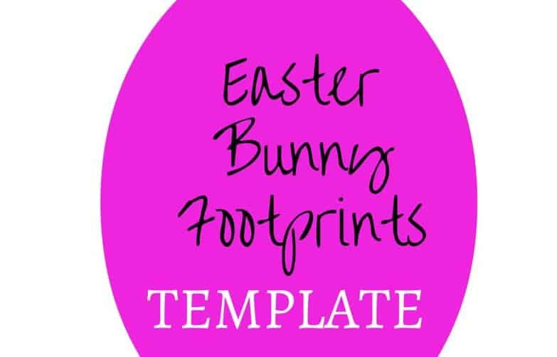 Easter Bunny Footprint Stencil - My Bored Toddler
