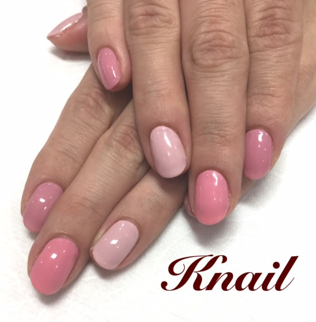 シンプルジェルネイル ピンク系ワンカラー Knailのブログ