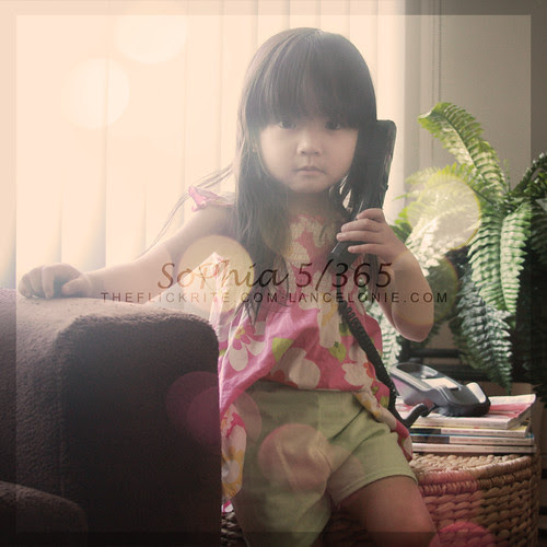 Sophia005: Hello, Daddy? by lancelonie on Flickr