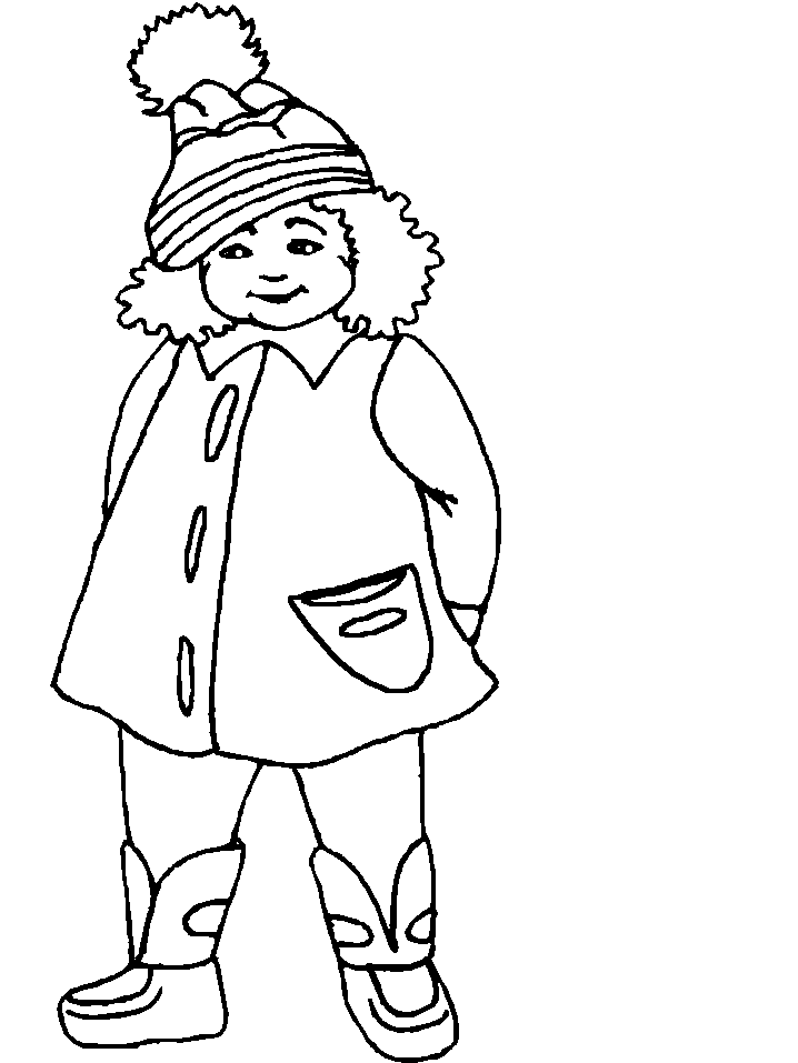 Download Winter Clothes Coloring Pages - Coloring Home