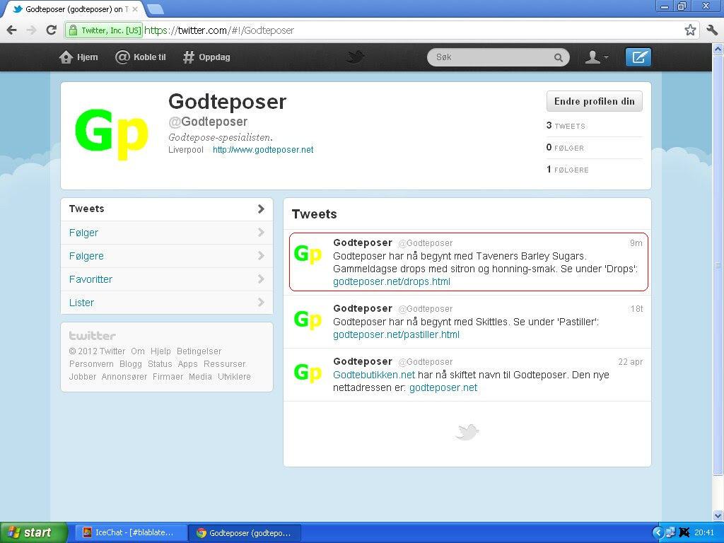 godteposer nytt slag twitter