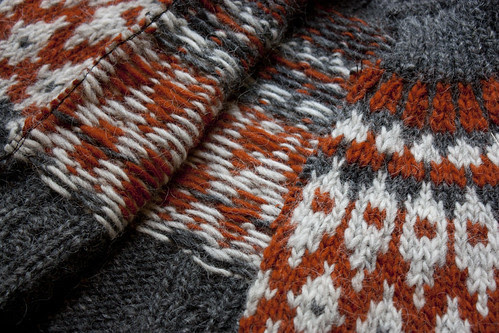 Jon's sweater in progress