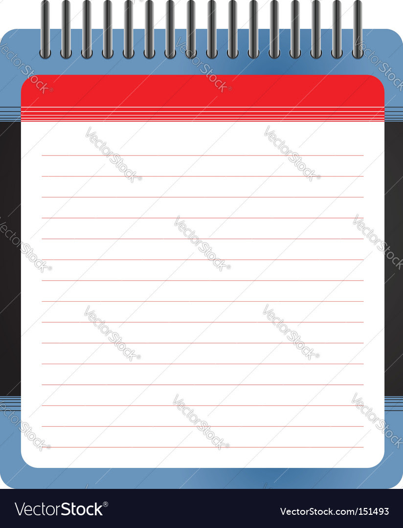 Illustration of isolated blank white notepad. Keywords: background 