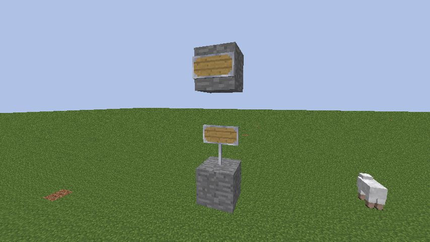 Minecraft 看板 ネームプレートっぽいもの の配布 今日もマインクラフト