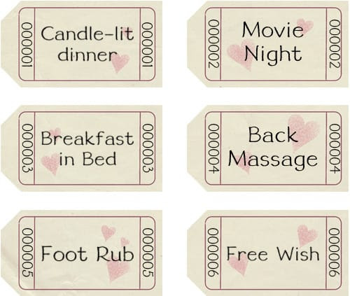 Romantic Coupons to Download, Personalize, and Print
