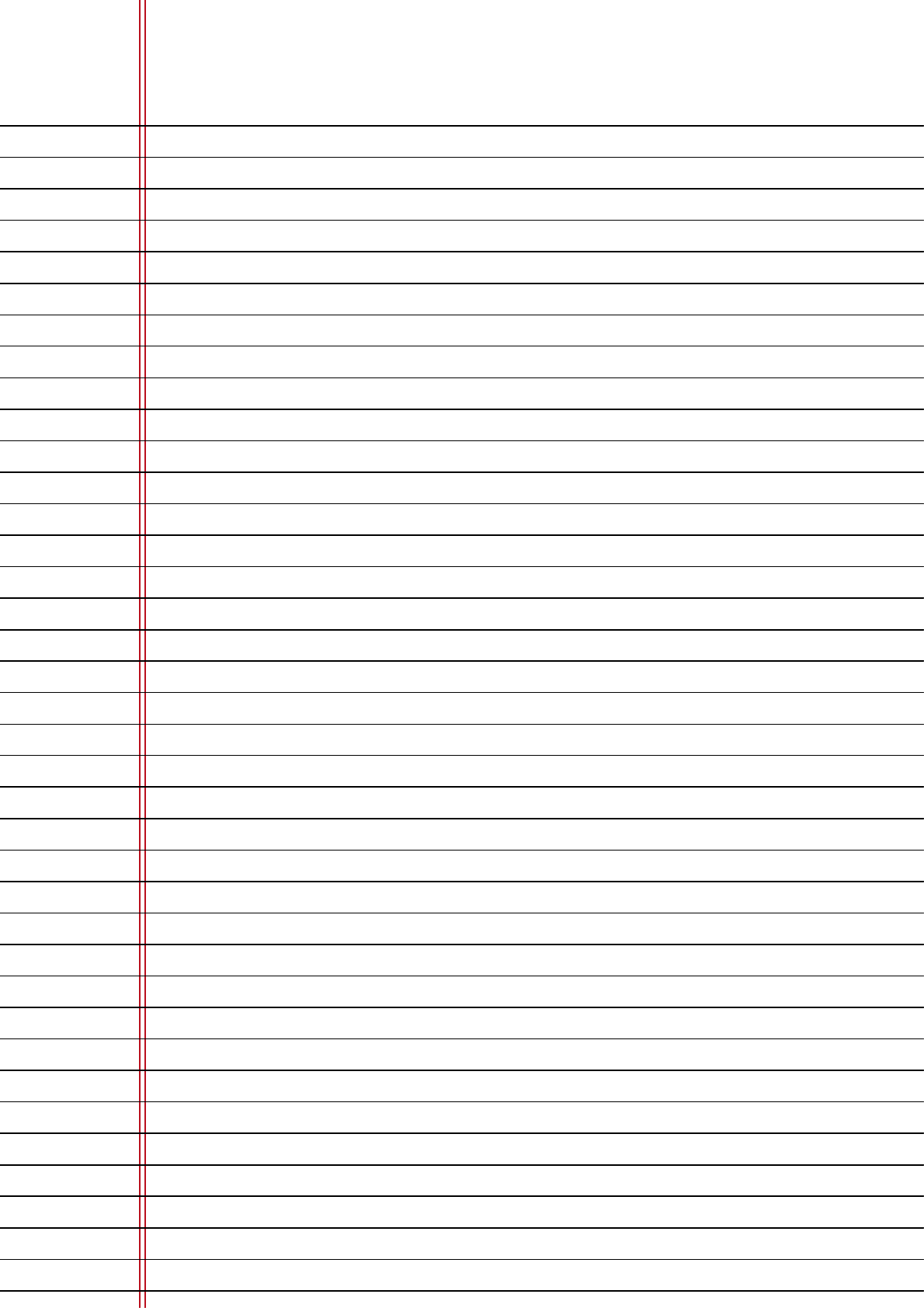 college ruled lined paper on a4 sized paper in portrait