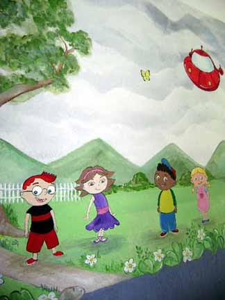  Einsteins on Little Einsteins Mural Mural  Children S Wall Murals  Paintings In