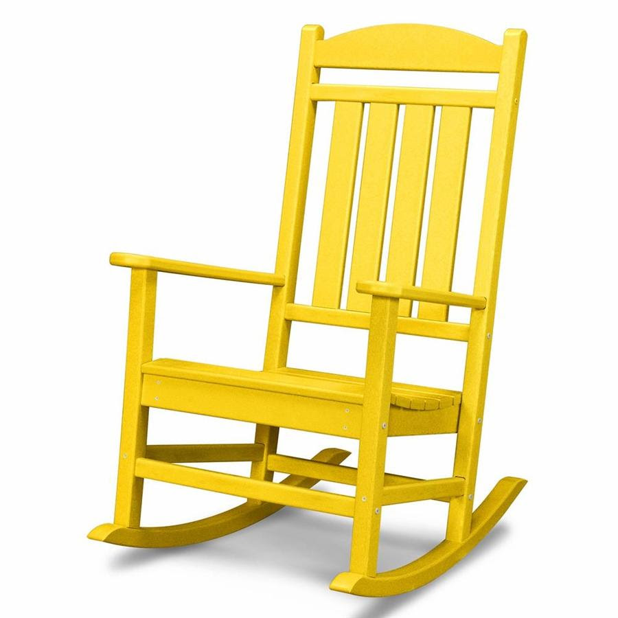 Shop POLYWOOD Lemon Recycled Plastic Slat Seat Outdoor ...