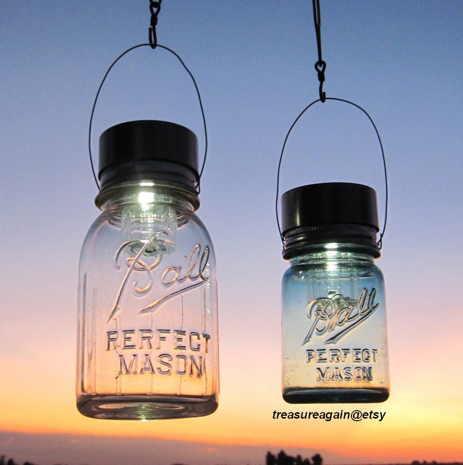 Country Cabin Lantern Decor Hanging Mason Jar by treasureagain