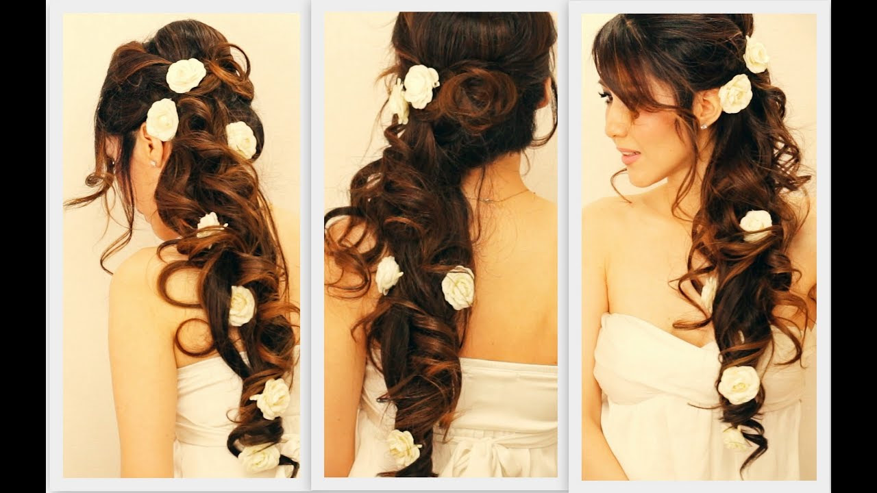 Wedding Hairstyles For Long Hair To The Side Imagesindigobloomdesigns