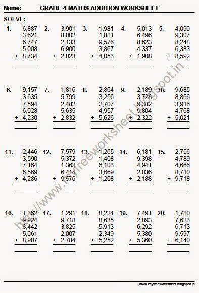Mcq based on chapter 2long and short ncert textbook. my free worksheet download free class 4 maths worksheet 4 adding 4