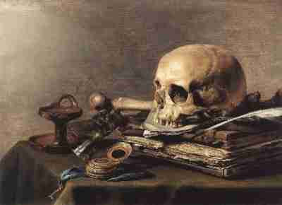 Still Life with Skull, Claesz