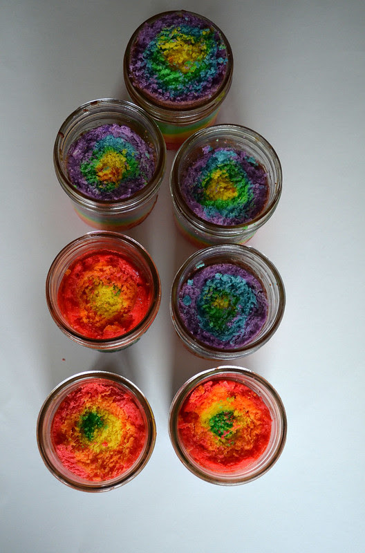 rainbow cake in a jar 5