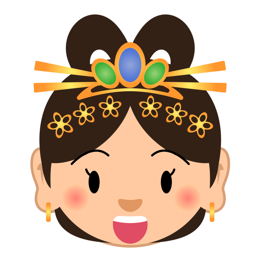 商用フリー 無料イラスト 七福神 弁財天の顔イラスト べんざいてん Benzaiten Shichifukujin038 商用ok フリー素材 集 ナイスなイラスト