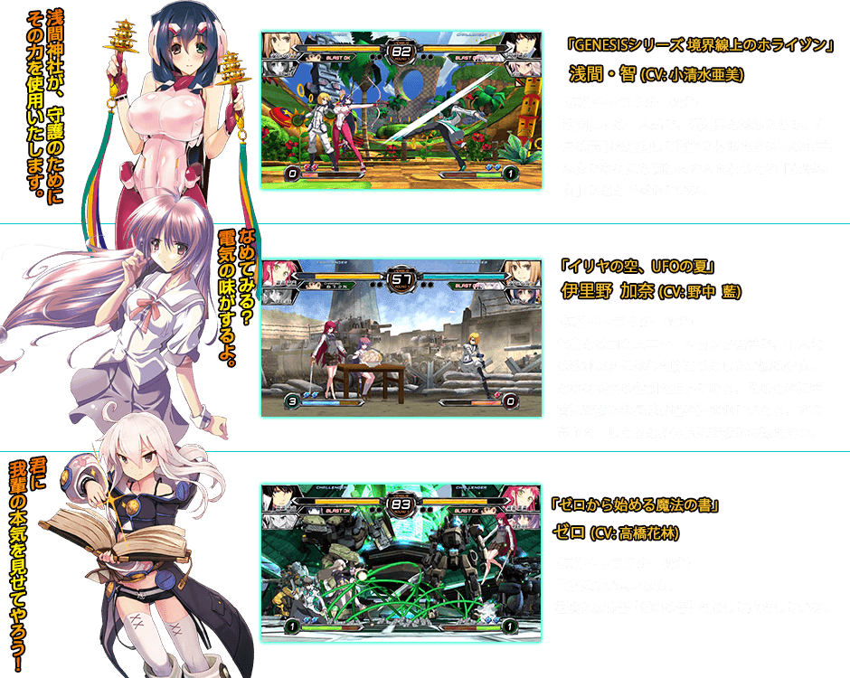 アーケード 電撃文庫 Fighting Climax Ignition 公式サイト