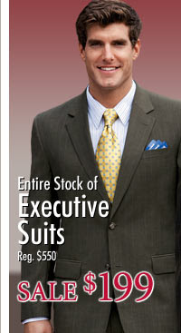 Entire Stock of Executive Suits - Sale $199