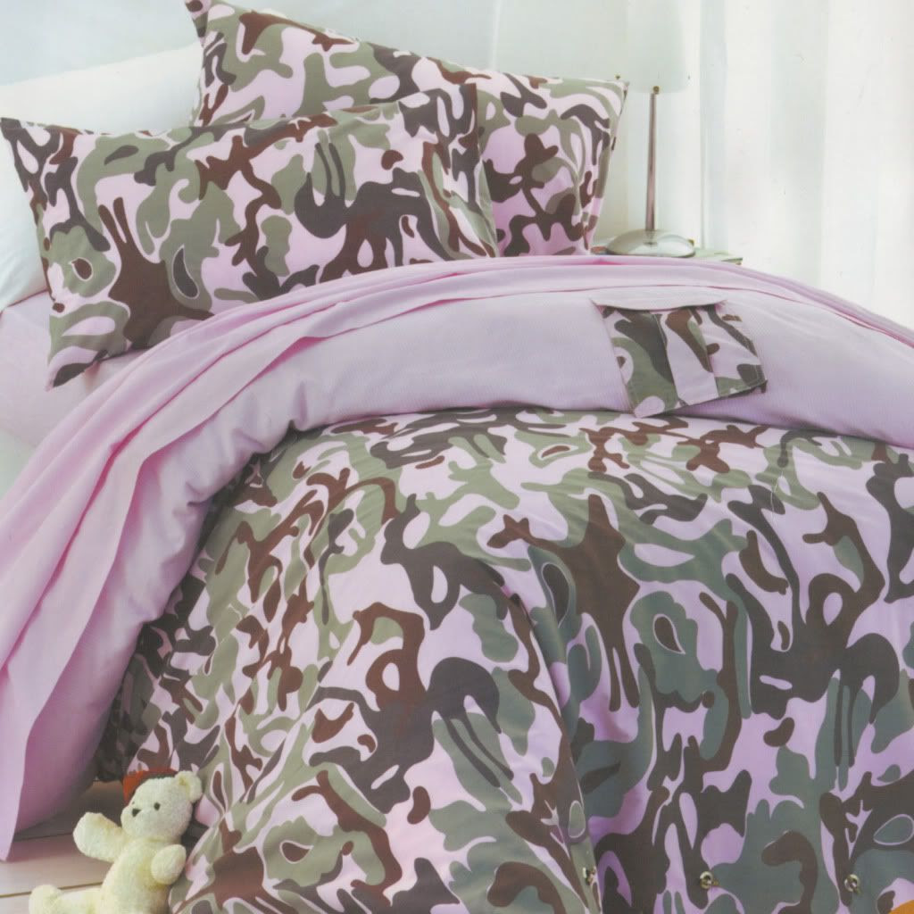Happy Kids CAMOUFLAGE PINK Easy Care SINGLE Quilt Doona ...