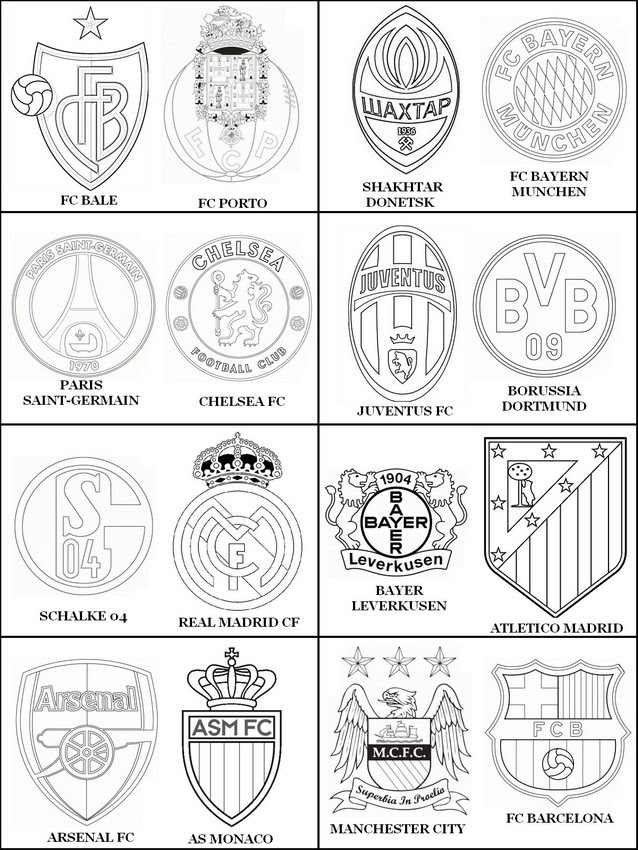 Coloring page UEFA Champions League 2015 : Round of 16 9