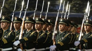 Members of the Chinese Army in Beijing, 10 Jan 2011