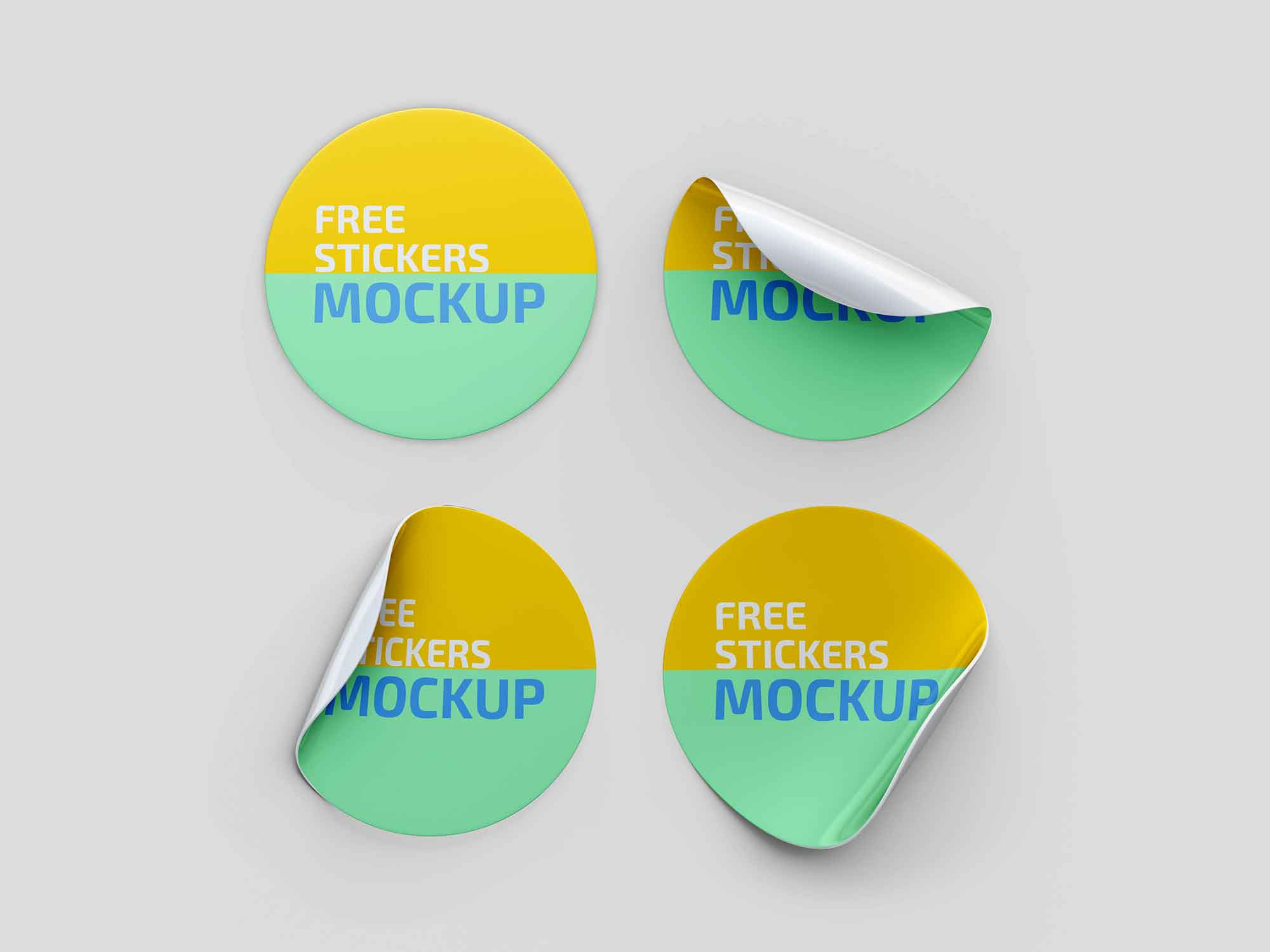 Download Free Sticker Mockups Psd