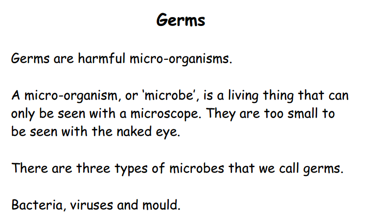 Germs for 5 year olds